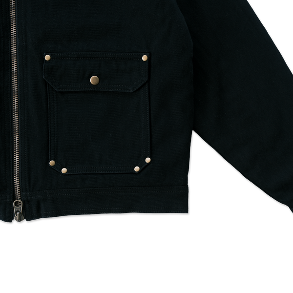 Silhouette Americana Jacket in Black Denim (Final Batch, 2 Week Lead Time)