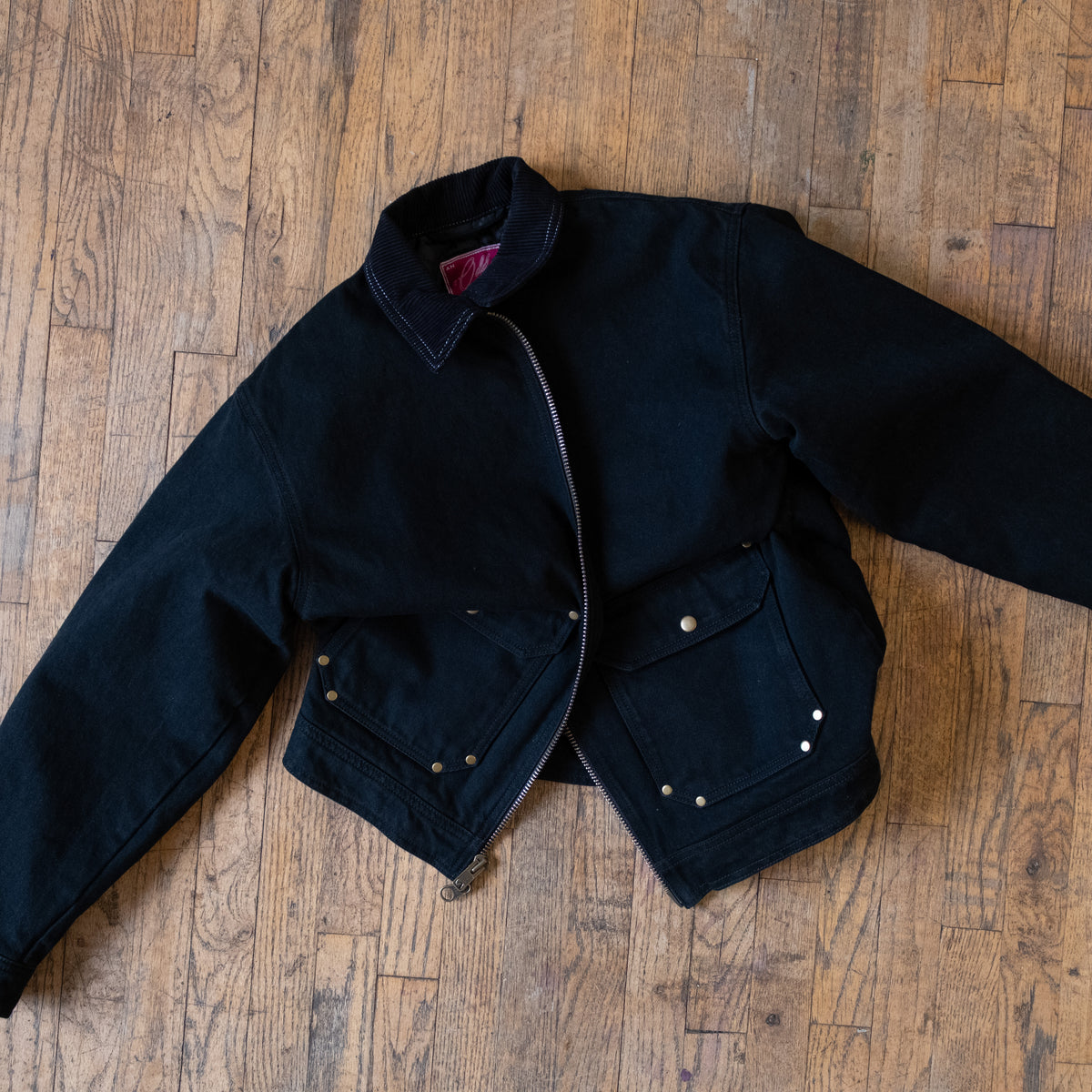 Silhouette Americana Jacket in Black Denim (Final Batch, 2 Week Lead Time)